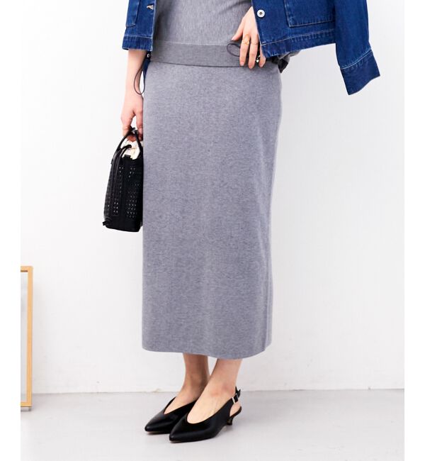  「スウェットライクニットスカート」|スカート|