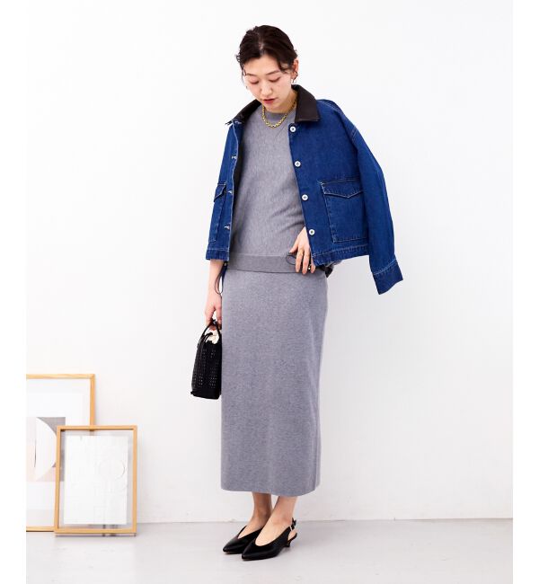  「スウェットライクニットスカート」|スカート|