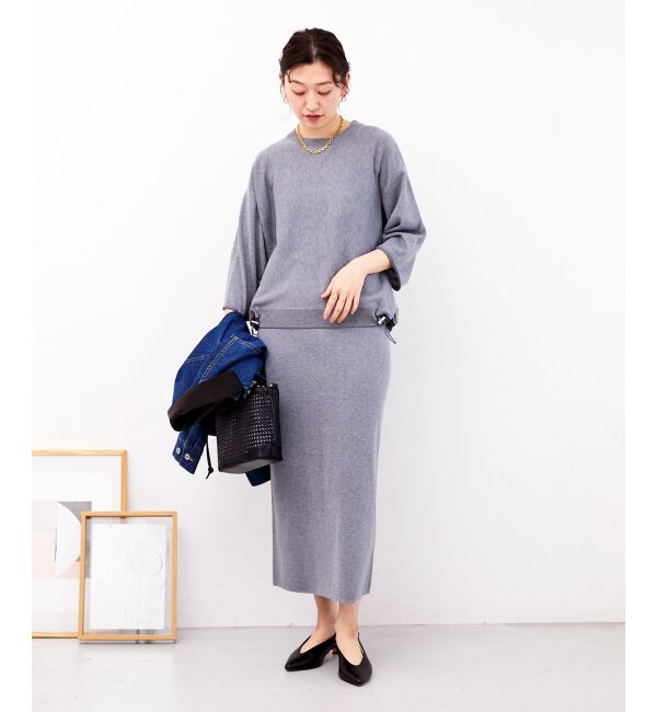  「スウェットライクニットスカート」|スカート|