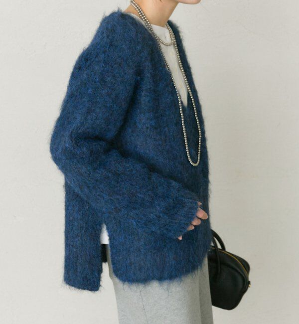  「起毛Vネックニットプルオーバー」|キャミソール|