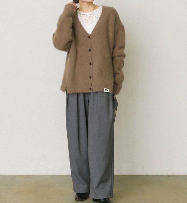  「【25th】FOXウールニットVネックカーディガン」|カーディガン|