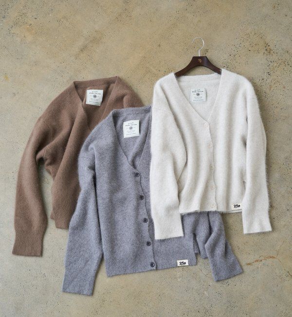  「【25th】FOXウールニットVネックカーディガン」|カーディガン|