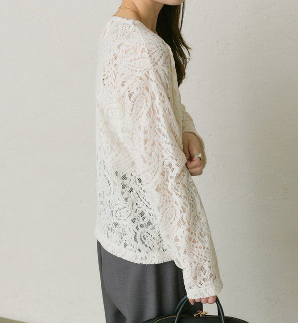  「モールペイズリーストレッチレースプルオーバー」|プルオーバー|