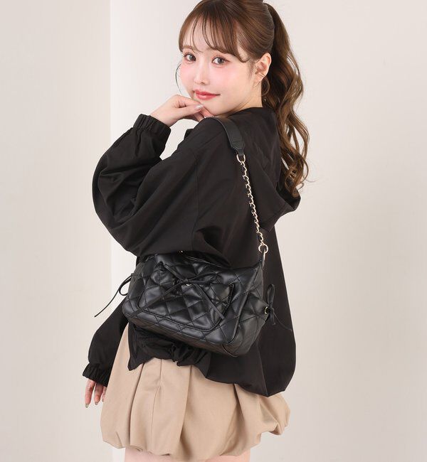  「キルティングリボンボーホーバッグ」|ショルダー・メッセンジャー|