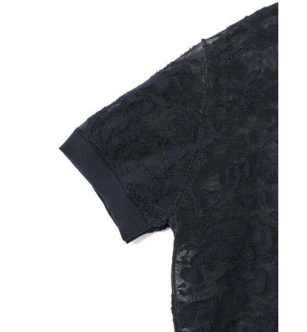 mizuiro ind「mizuiro ind メッシュ刺繍ポロプルオーバー」|Tシャツ・カットソー|