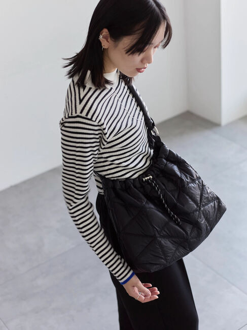 Samansa Mos2 blue「キルティングバッグ」|その他|