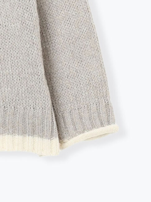 Samansa Mos2「ラウンド切替ステッチ前後2WAYニット」|カーディガン|