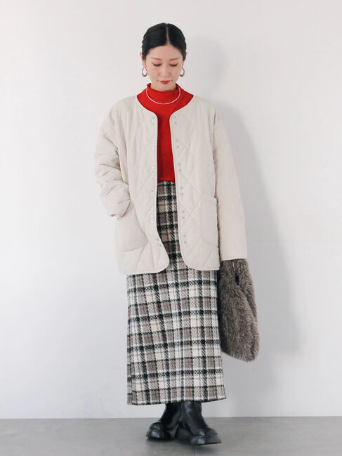 Samansa Mos2 blue「チェック柄スカート」|スカート|