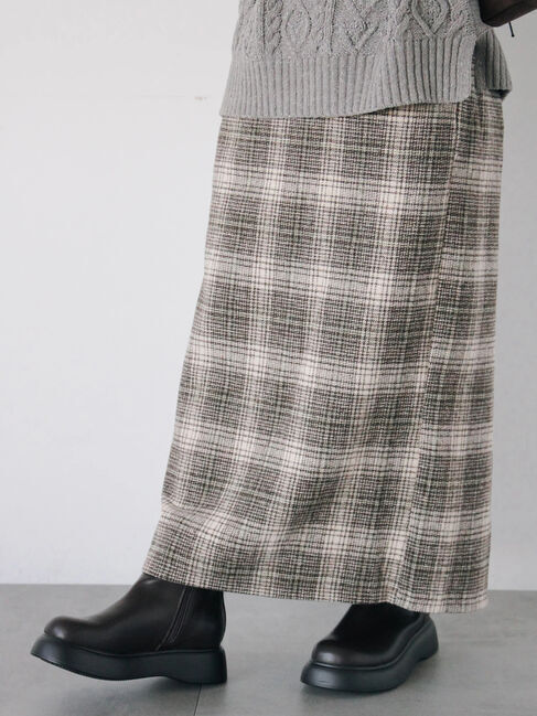 Samansa Mos2 blue「チェック柄スカート」|スカート|