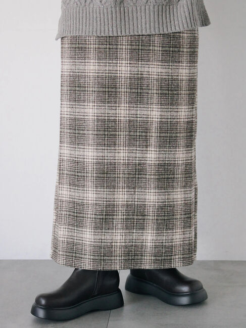 Samansa Mos2 blue「チェック柄スカート」|スカート|