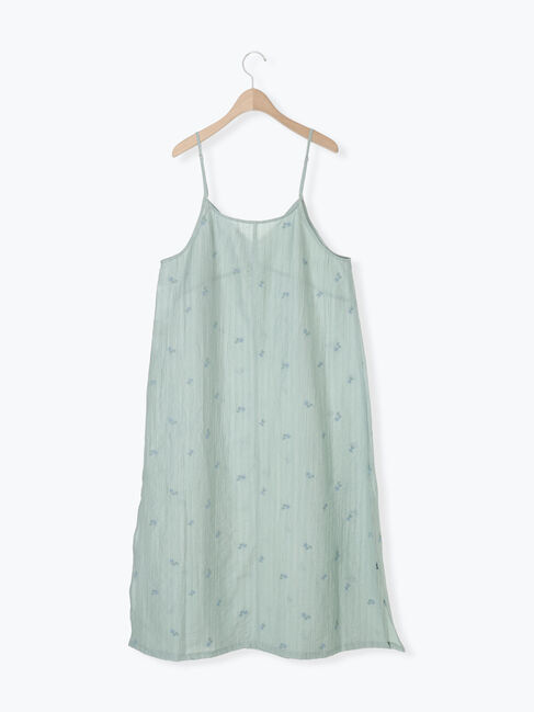 Samansa Mos2「シアー楊柳刺繍キャミソールワンピース」|ワンピース|