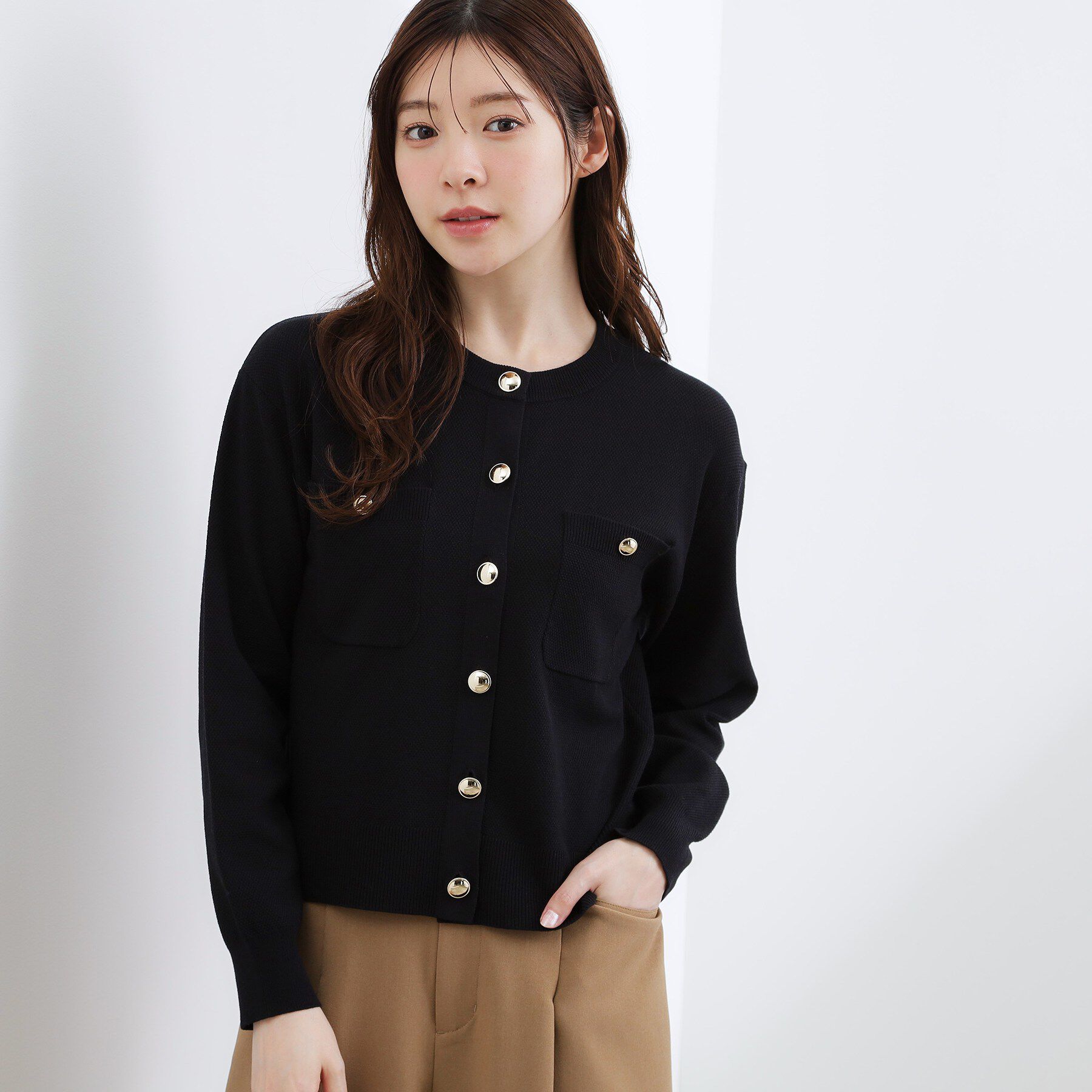 grove「【貴島明日香さん着用】フロントポケットカーディガン」|カーディガン|