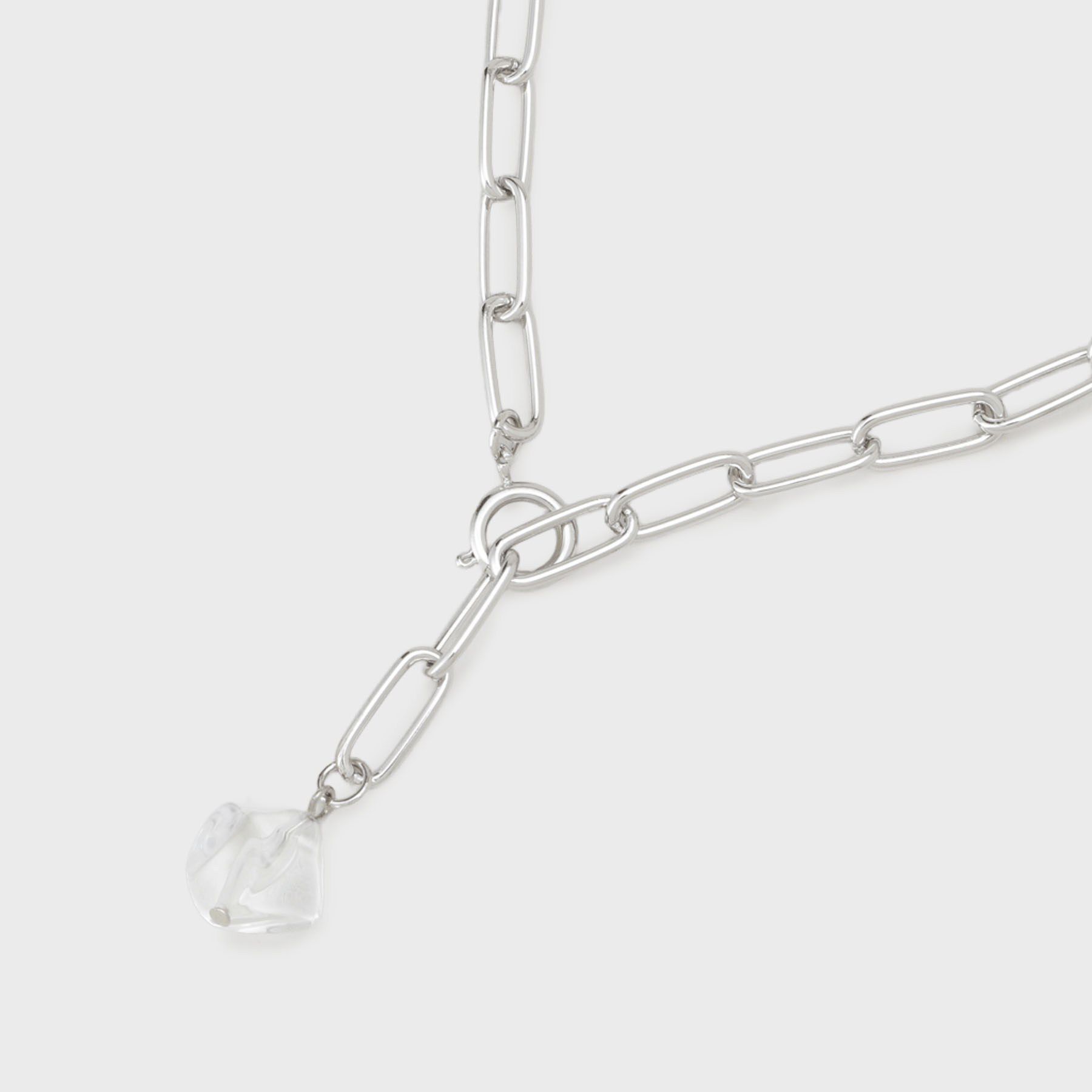 GALLEST「クリアチャームネックレス」|ネックレス|シルバー(006)