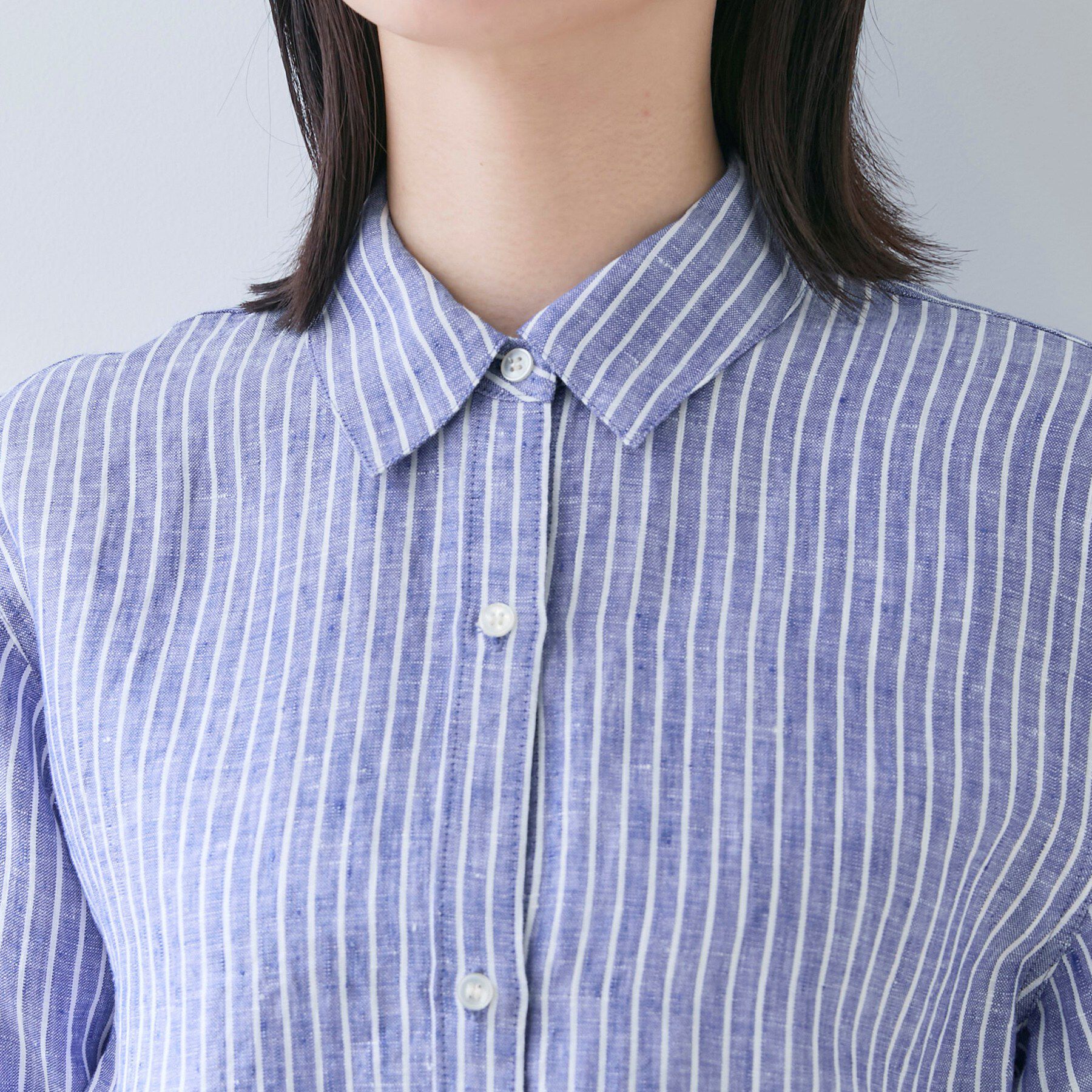 INDIVI「【接触冷感／2WAY】カシュクールリネンシャツ」|シャツ・ブラウス|