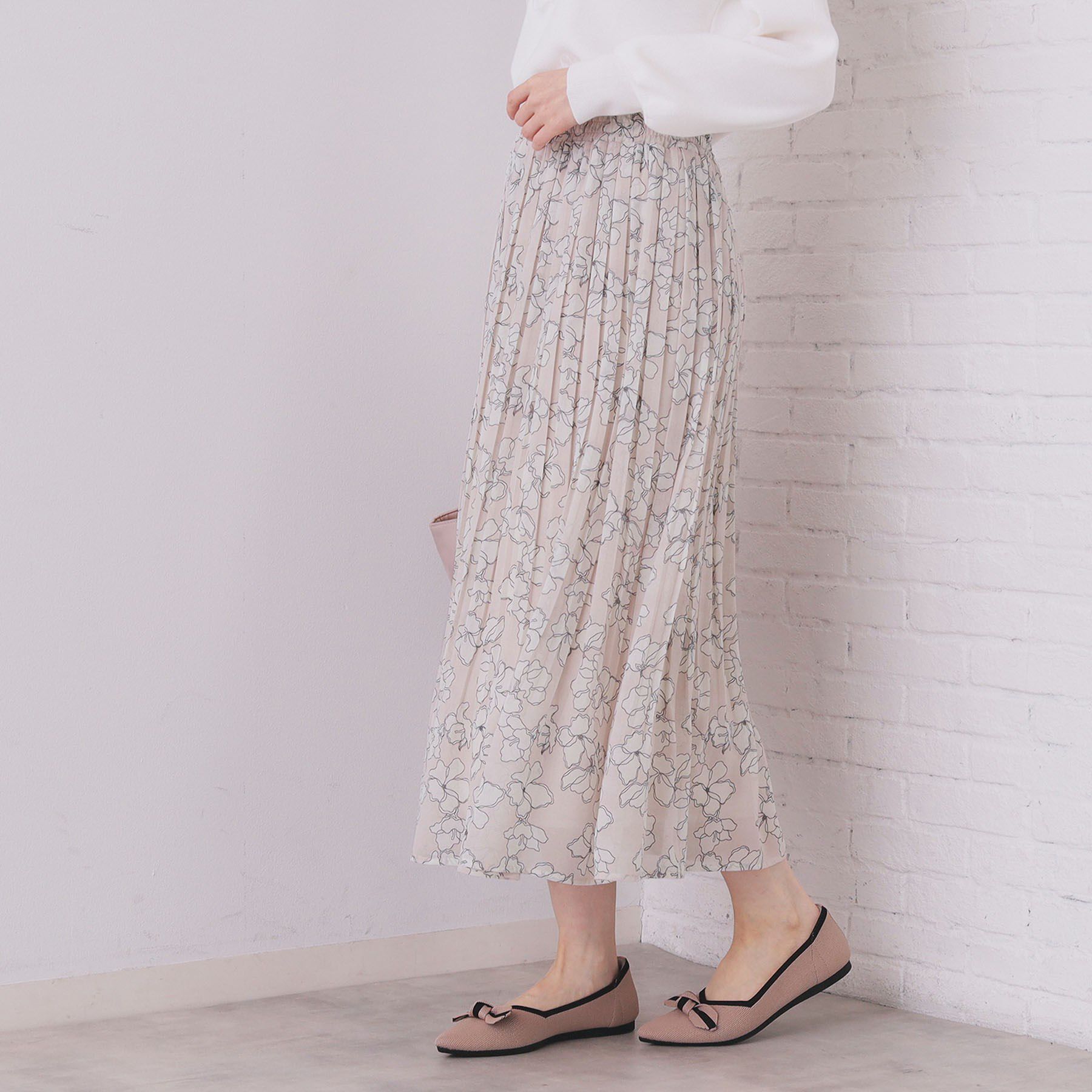 index「選べる丈 シフォンプリーツスカート【洗濯機OK/イージーアイロン/防シワ】《6col》」|スカート|