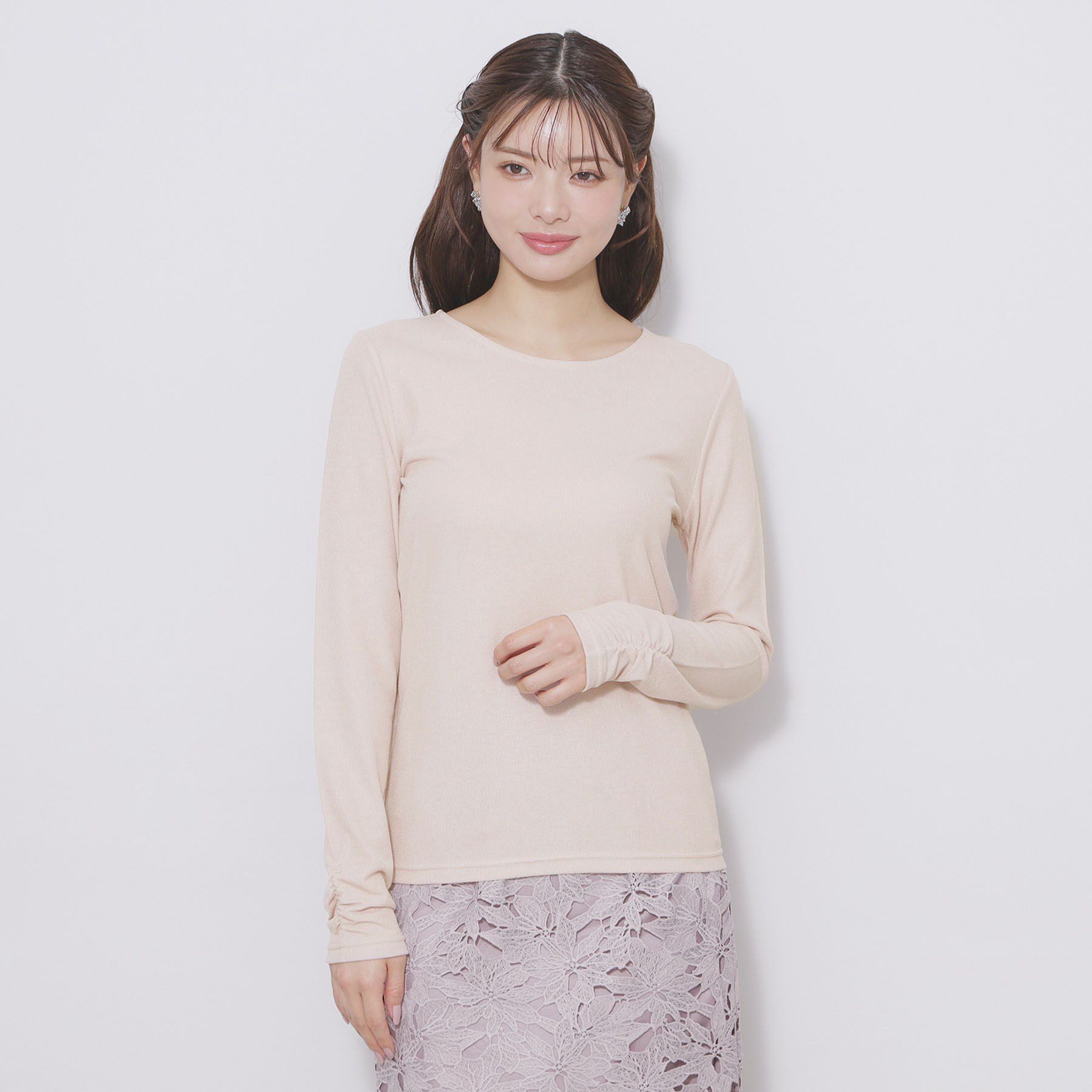 index「ラメシアーリブトップス【洗濯機OK/接触冷感】」|Tシャツ・カットソー|