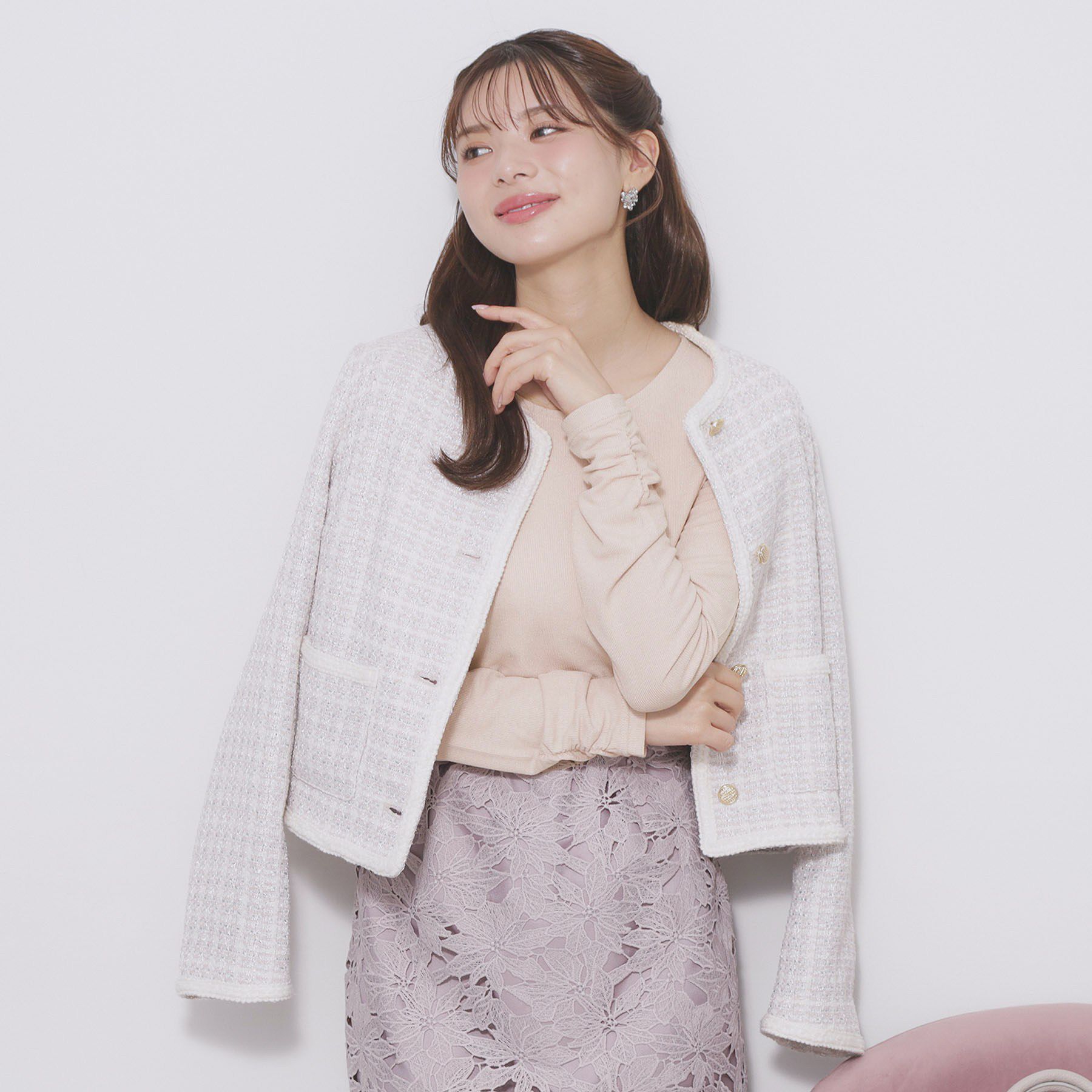 index「ラメシアーリブトップス【洗濯機OK/接触冷感】」|Tシャツ・カットソー|