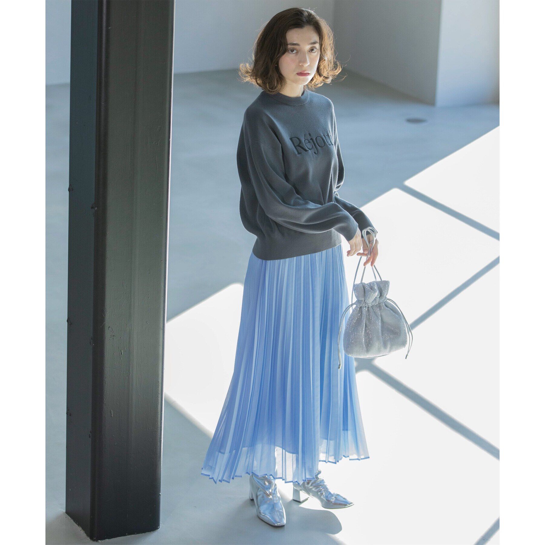 OPAQUE.CLIP「《通勤・セレモニー対応》シアーローンプリーツスカート【洗濯機洗い可】」|スカート|