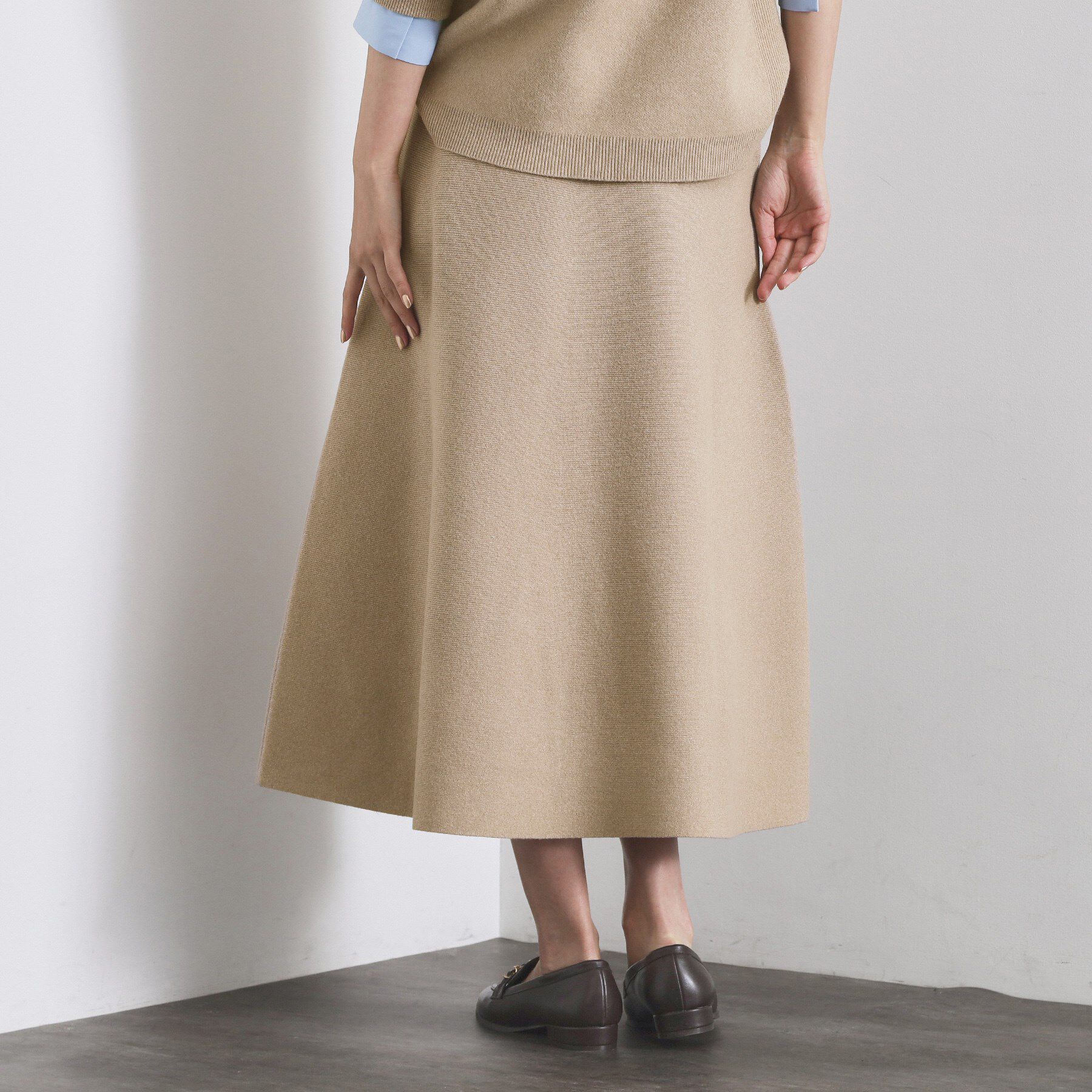 OPAQUE.CLIP「ニットフレアスカート/セットアップ対応【洗濯機OK】」|スカート|