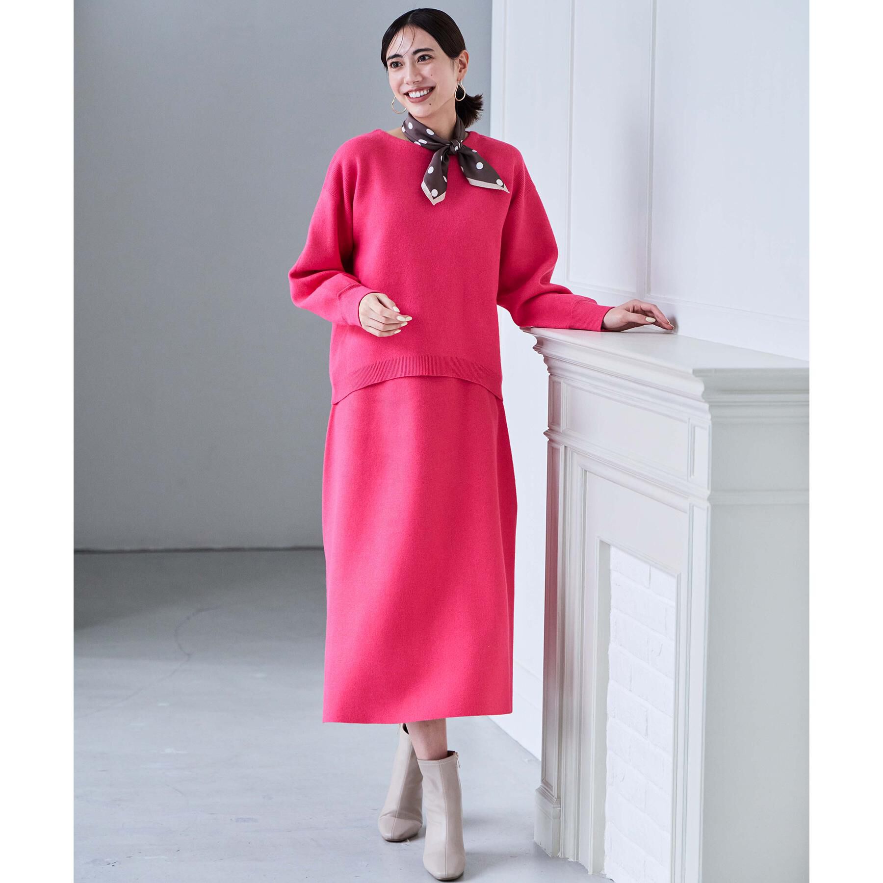 OPAQUE.CLIP「ニットフレアスカート/セットアップ対応【洗濯機OK】」|スカート|