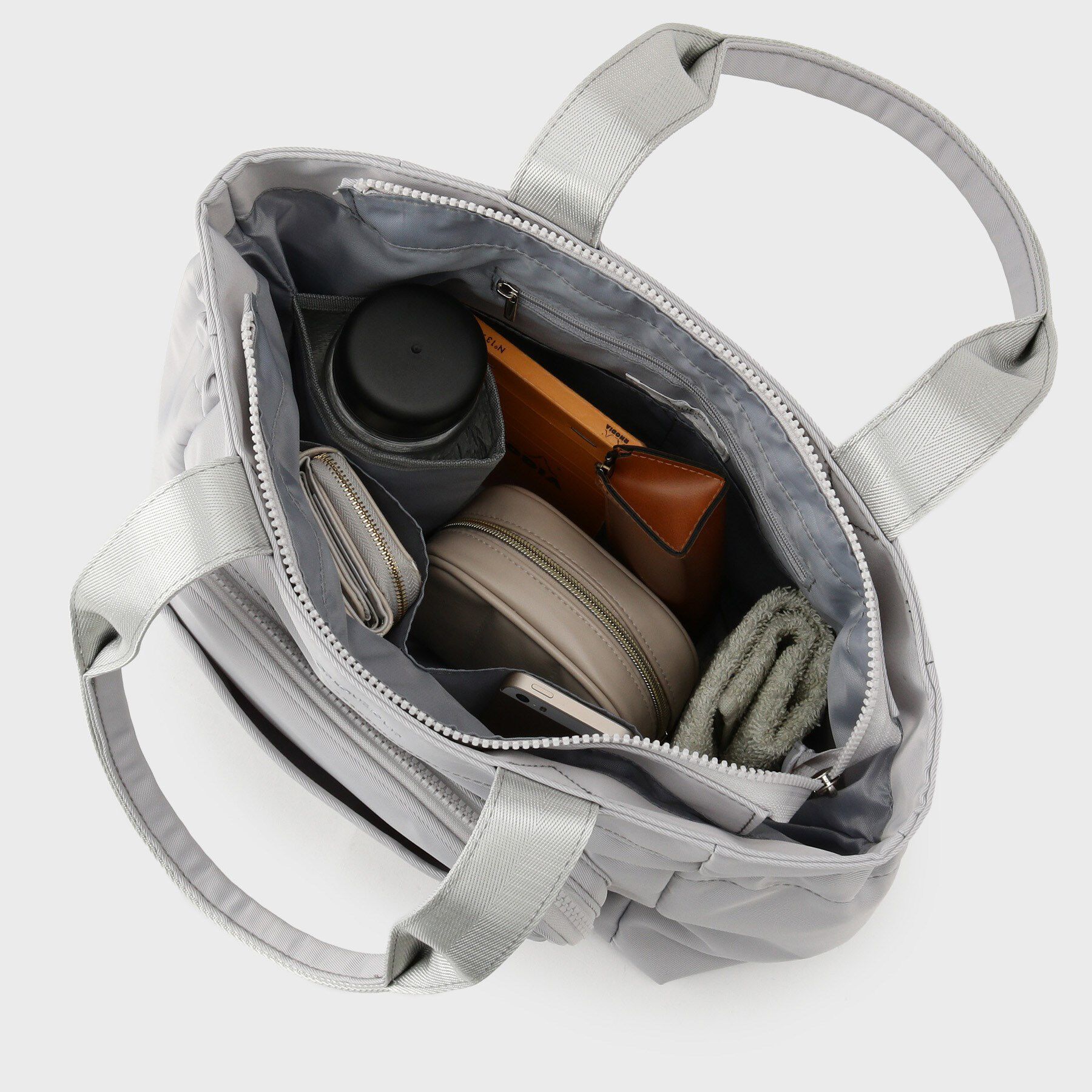 OPAQUE.CLIP「フロントポケット3層デザインBIGトートバッグ【マルチポケット】」|トートバッグ|