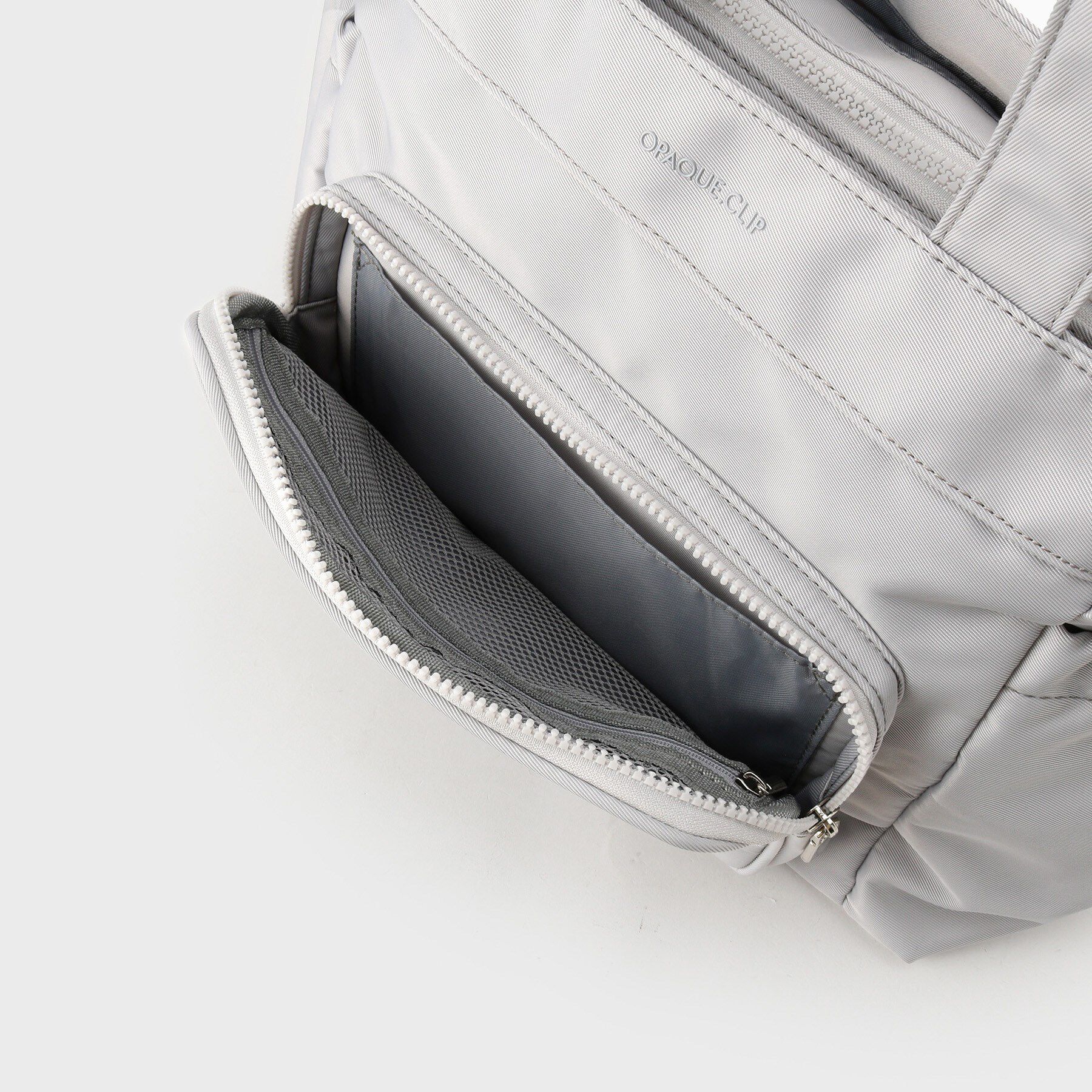 OPAQUE.CLIP「フロントポケット3層デザインBIGトートバッグ【マルチポケット】」|トートバッグ|