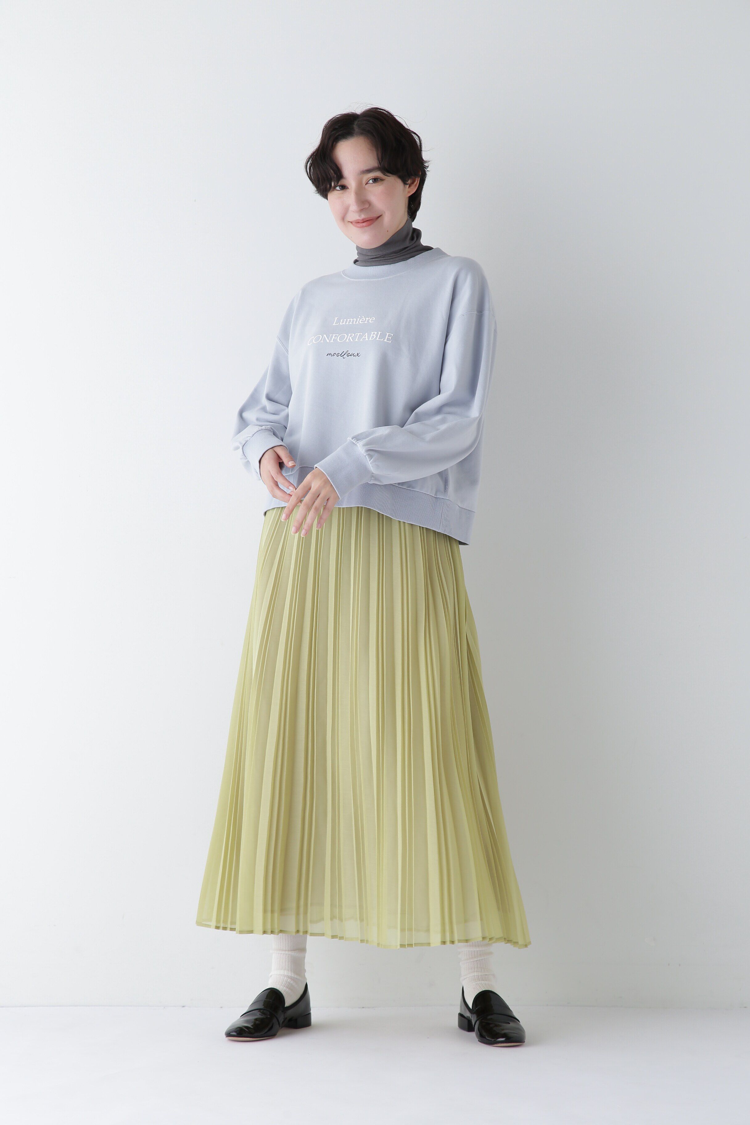  「◆スパンボイルアコーディオンプリーツスカート」|スカート|