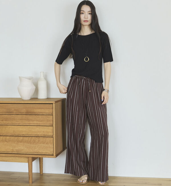 Doux archives「針抜き編み五分袖ニットトップス」|ニット・セーター|