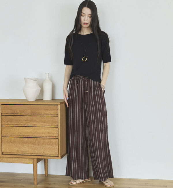 Doux archives「針抜き編み五分袖ニットトップス」|ニット・セーター|