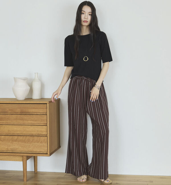 Doux archives「針抜き編み五分袖ニットトップス」|ニット・セーター|