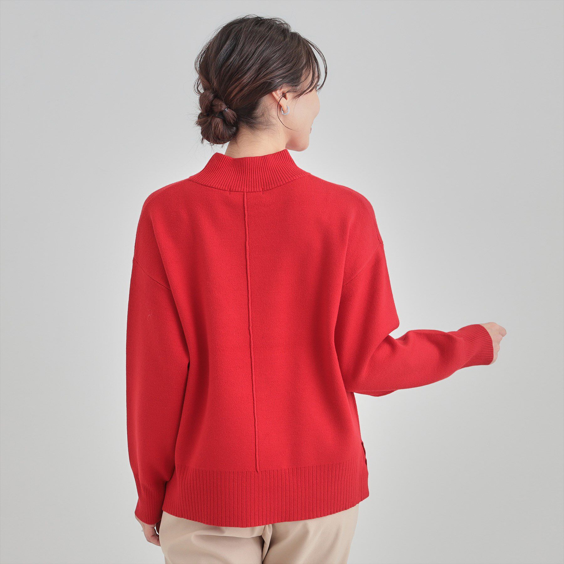 SHOO･LA･RUE「【洗濯機可/S-LL】もちもちハイネックニット」|ニット・セーター|