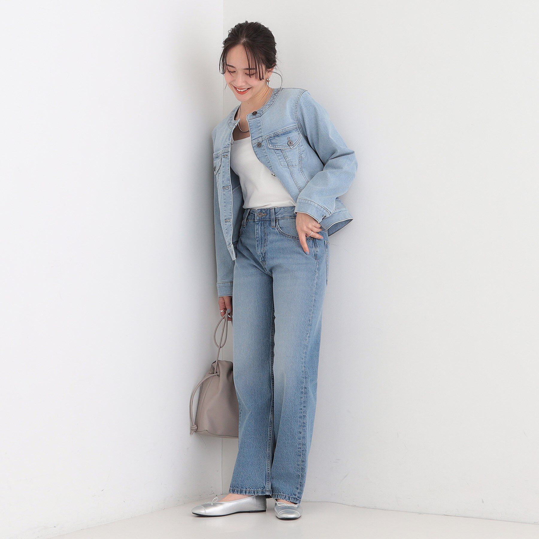 SHOO･LA･RUE「【SHOO・LA・RUE DENIM/ss-LL】程よい厚みの ストレートデニムパンツ（10.5オン」|デニム|