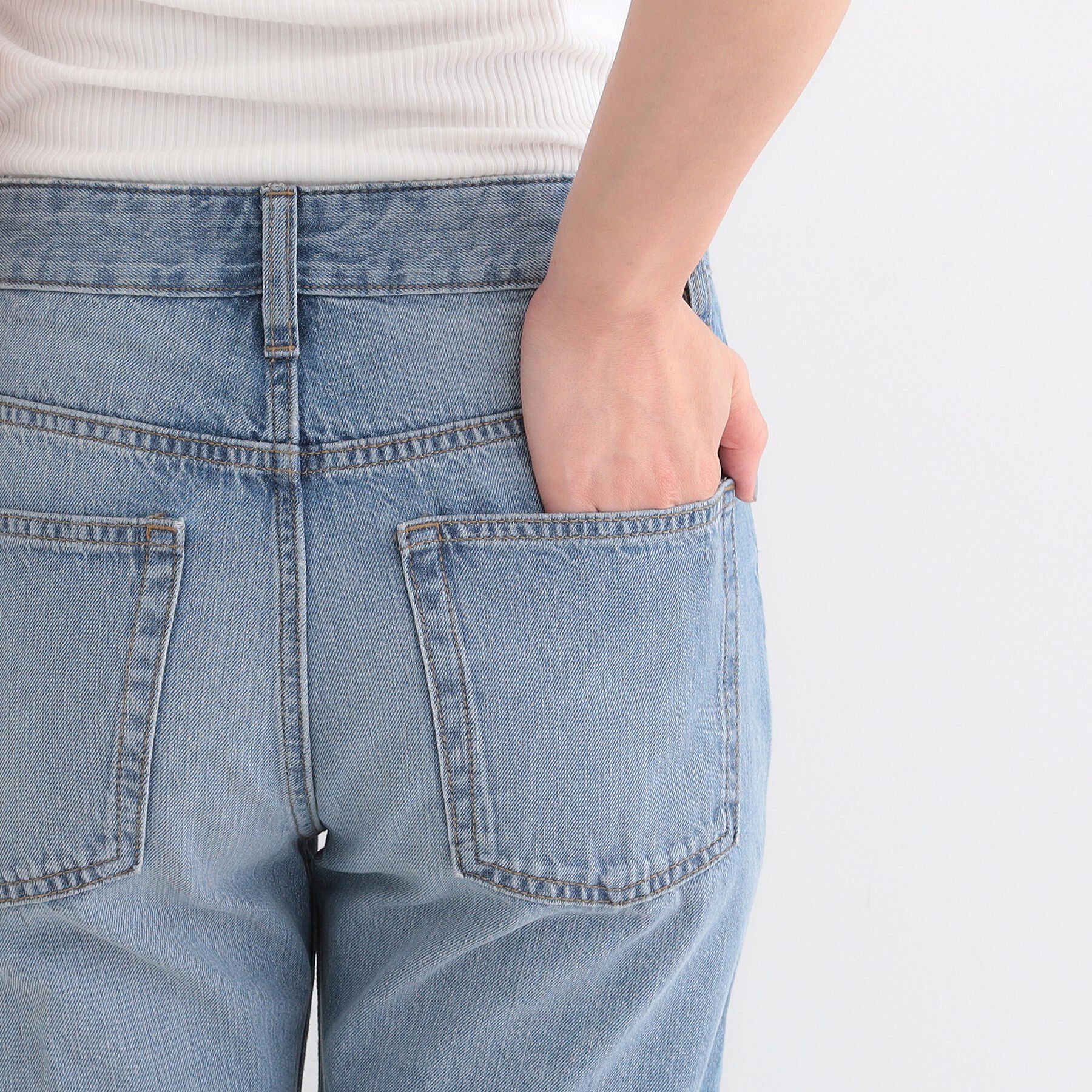 SHOO･LA･RUE「【SHOO・LA・RUE DENIM/ss-LL】程よい厚みの ストレートデニムパンツ（10.5オン」|デニム|