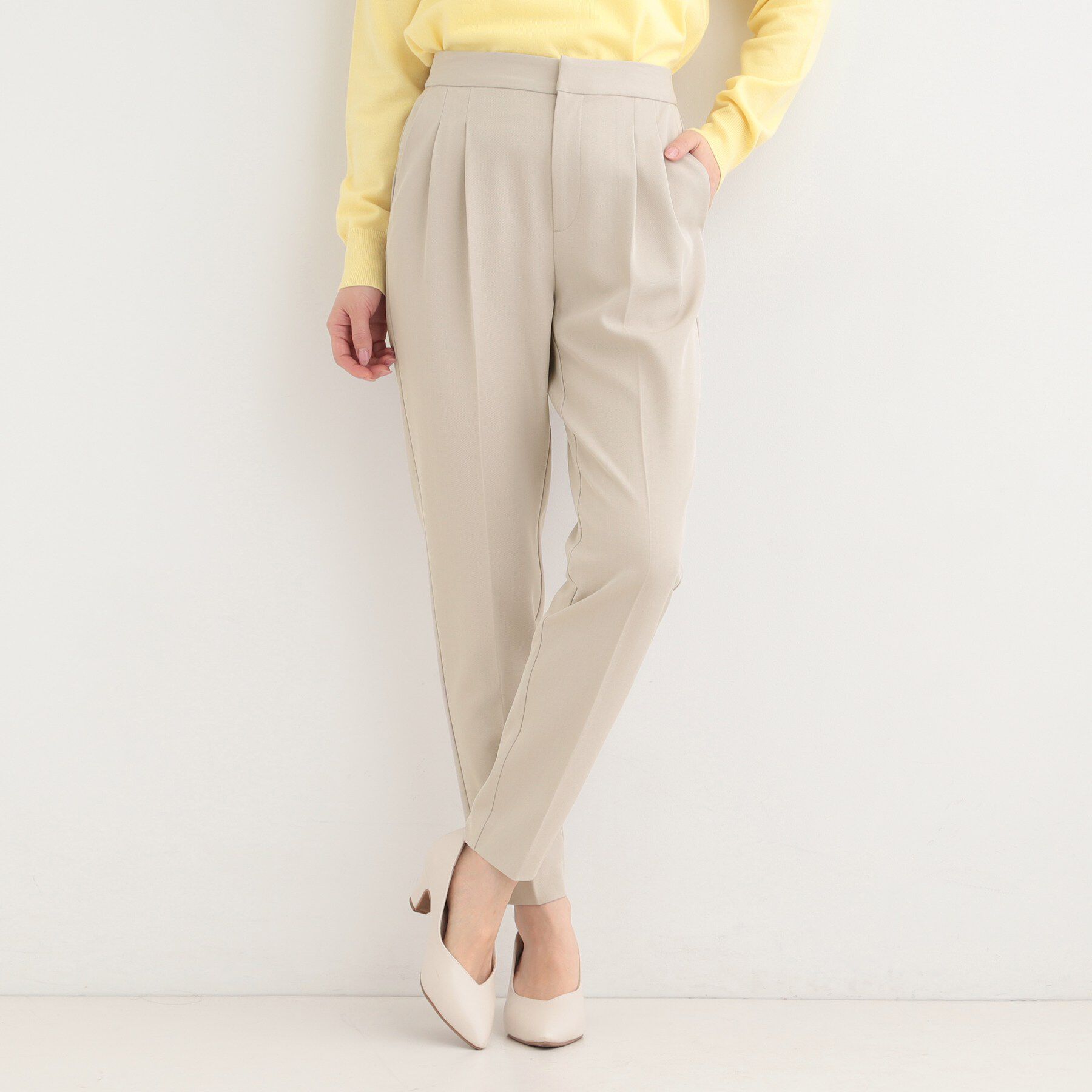 SHOO･LA･RUE「【洗濯機可/イージーケア/UV】2タックテーパードパンツ」|その他|