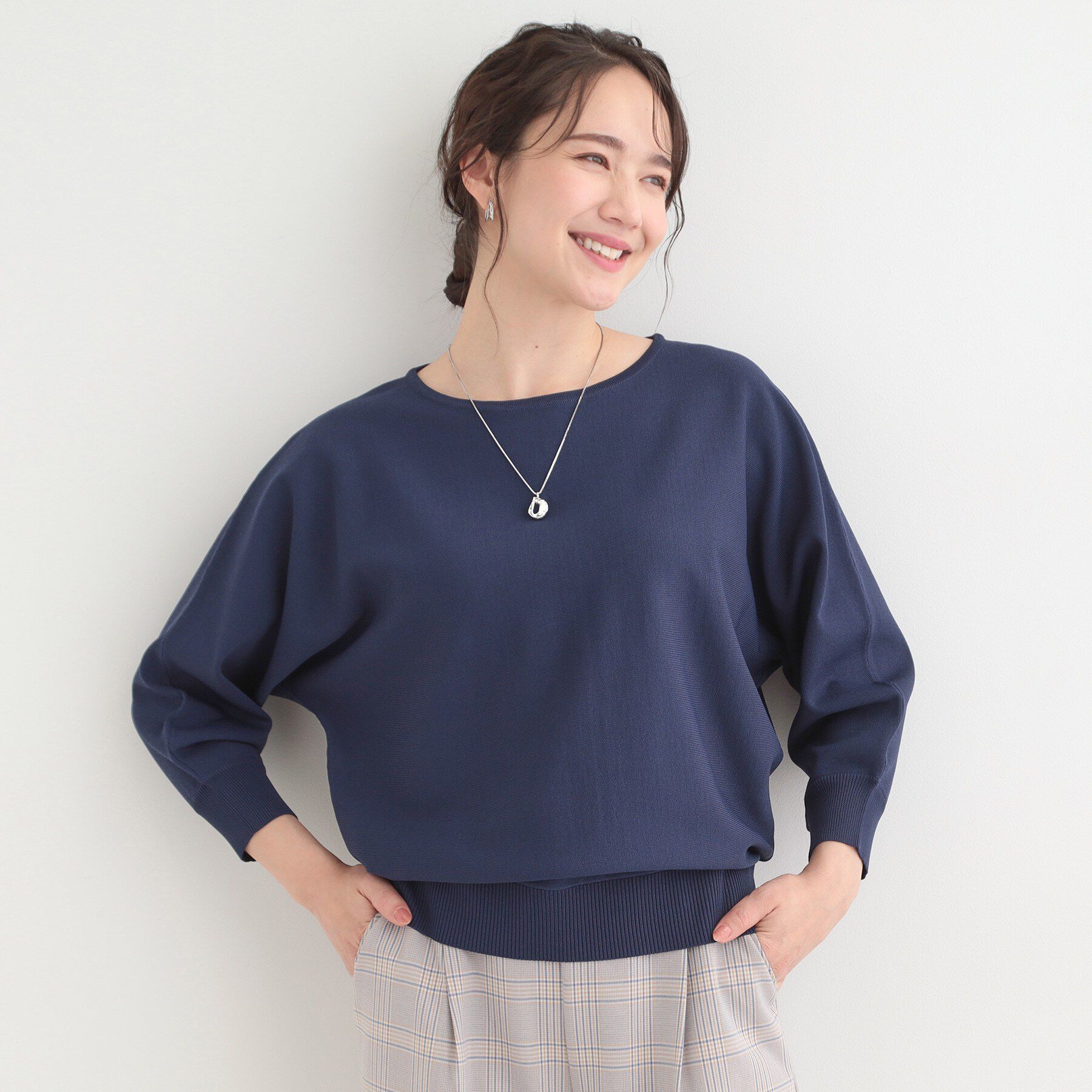 SHOO･LA･RUE「【洗える】軽やかでさらっとしたタッチ すっきり見えドルマンニット」|ニット・セーター|