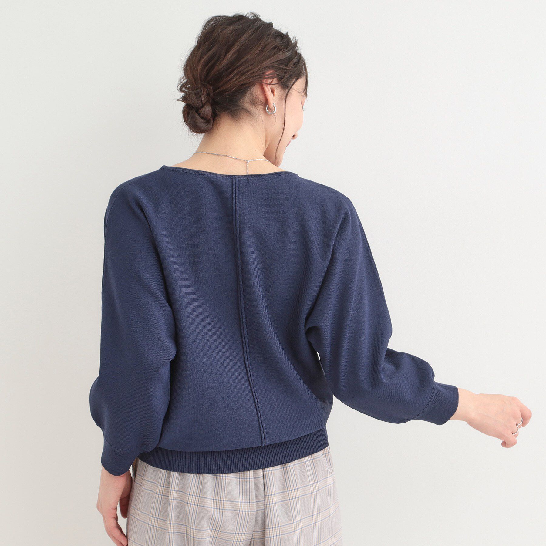 SHOO･LA･RUE「【洗える】軽やかでさらっとしたタッチ すっきり見えドルマンニット」|ニット・セーター|