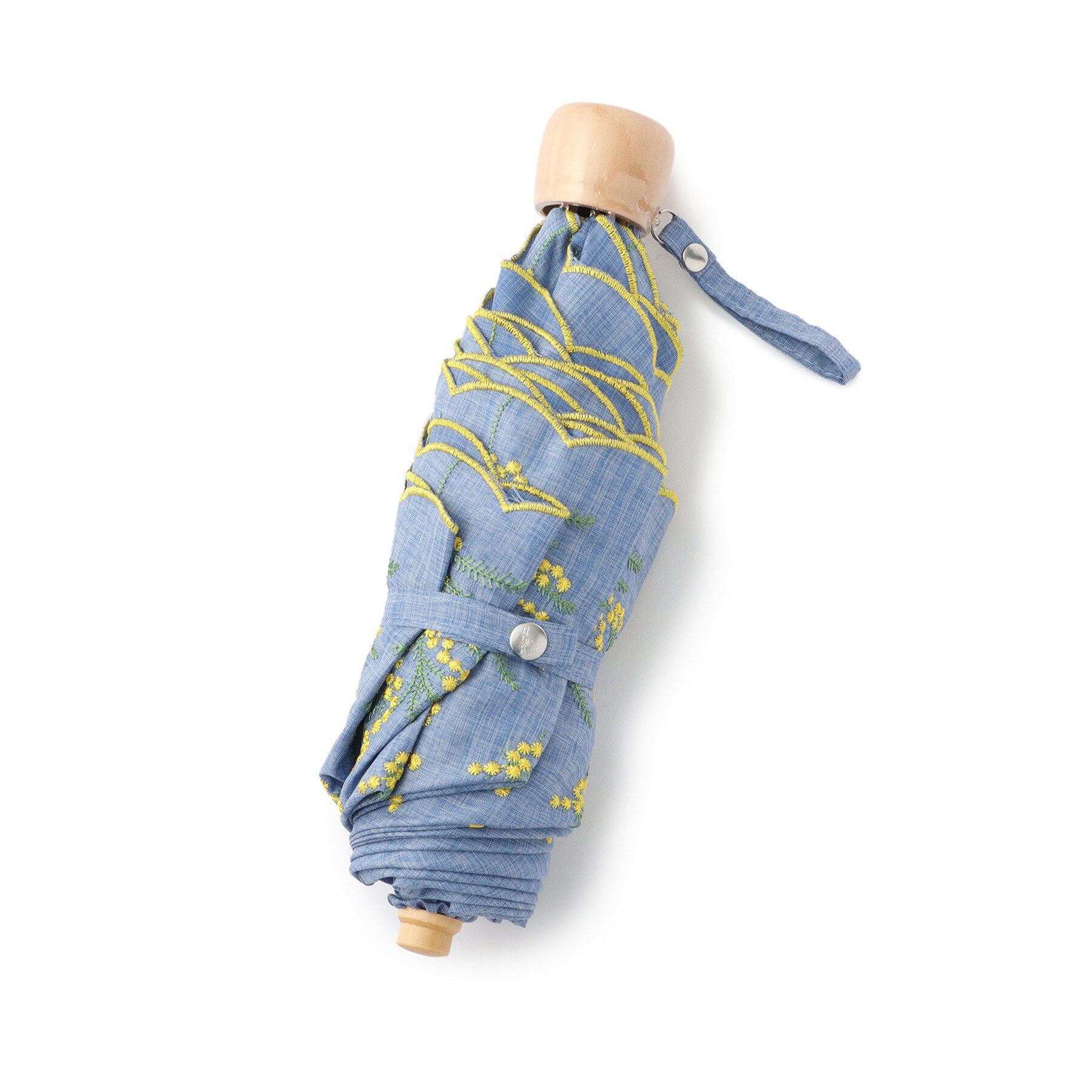 SHOO･LA･RUE「【晴雨兼用】ミモザ刺繍折りたたみ傘【because】」|傘|