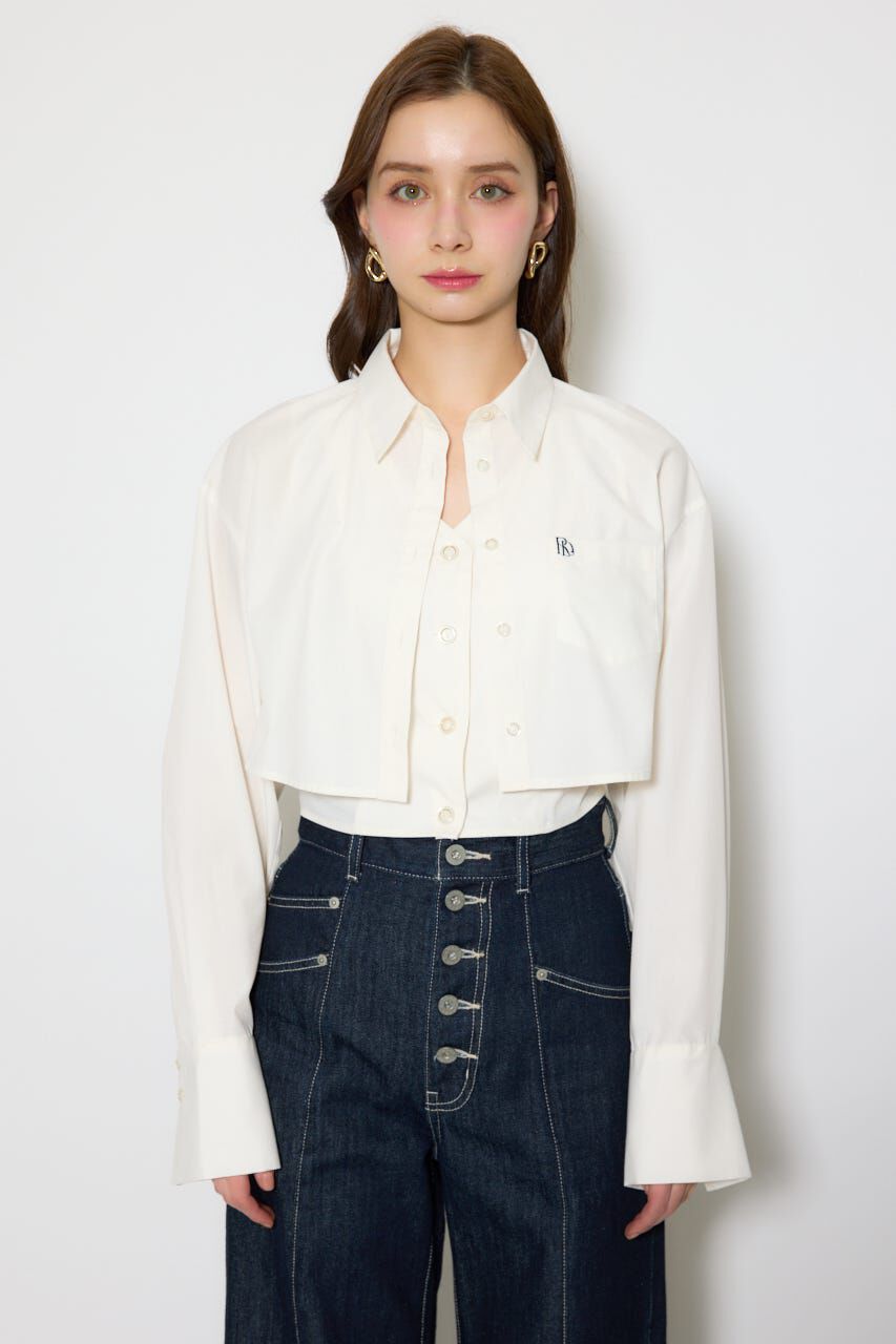 rienda「バックリボンレイヤードシャツ」|シャツ・ブラウス|