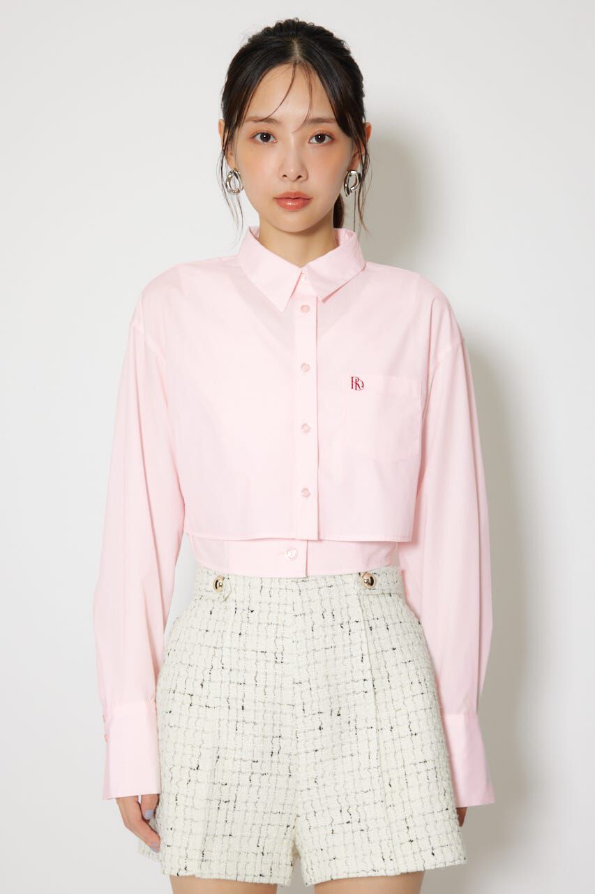 rienda「バックリボンレイヤードシャツ」|シャツ・ブラウス|