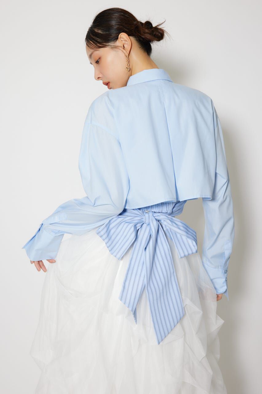 rienda「バックリボンレイヤードシャツ」|シャツ・ブラウス|