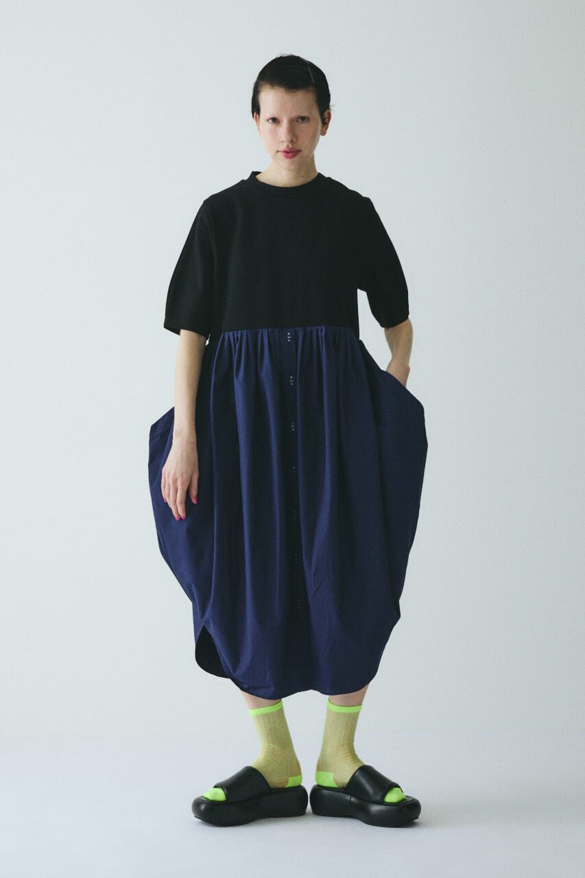 HeRIN.CYE「Cut docking shirt dress」|ワンピース|