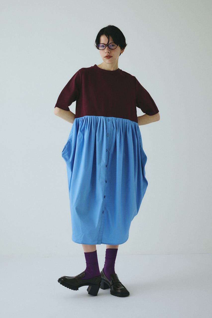 HeRIN.CYE「Cut docking shirt dress」|ワンピース|BRD