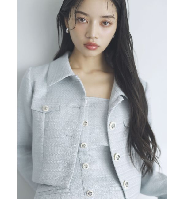 dazzlin「【セットアップ対応】レイヤードツイードミニキャミワンピース」|ワンピース|