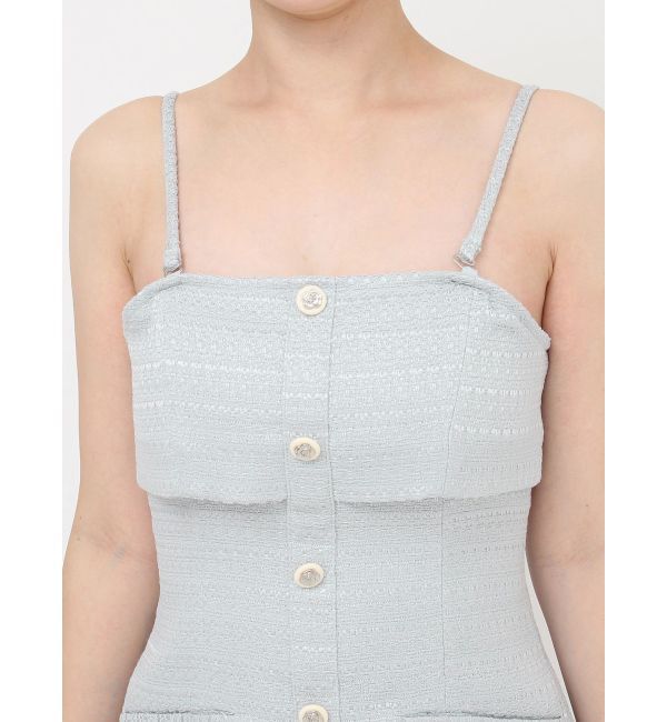 dazzlin「【セットアップ対応】レイヤードツイードミニキャミワンピース」|ワンピース|