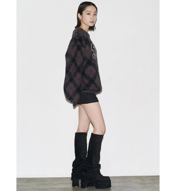 EMODA「ハートパッチボックスミニスカート」|スカート|