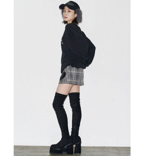 EMODA「ハートパッチボックスミニスカート」|スカート|