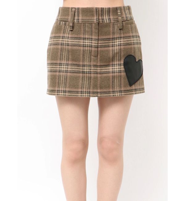 EMODA「ハートパッチボックスミニスカート」|スカート|