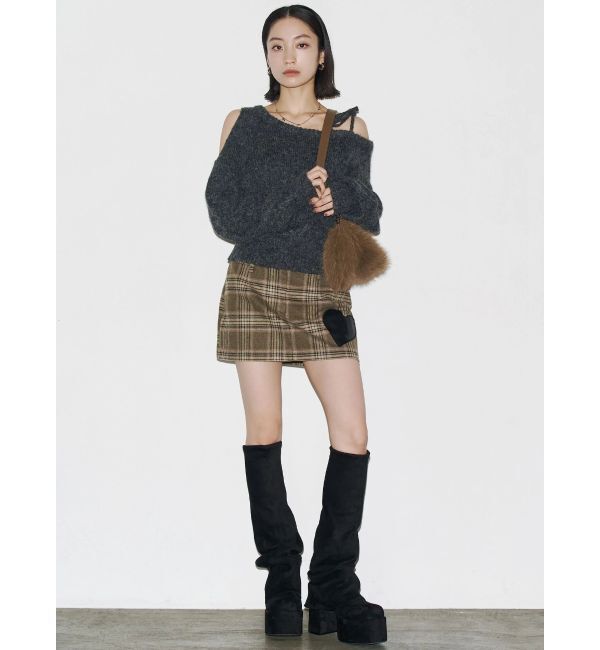 EMODA「ハートパッチボックスミニスカート」|スカート|