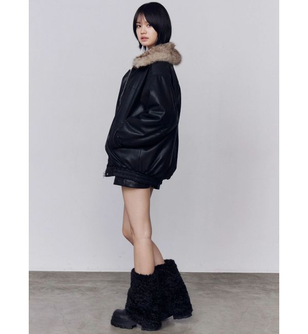 EMODA「フェイクレザーブルゾン」|ブルゾン・スタジャン|