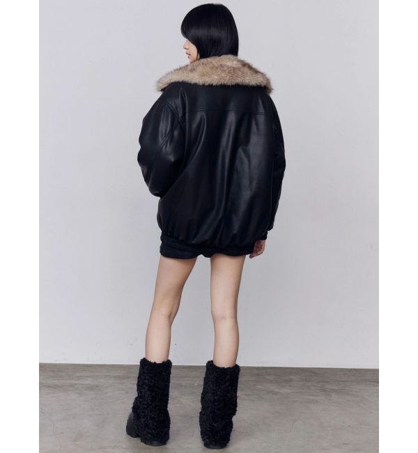 EMODA「フェイクレザーブルゾン」|ブルゾン・スタジャン|